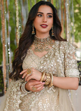 Singhar By Qalamkar Wedding Formals Embroidered Net 3 Piece Unstitched Suit QLM24SW RF-06 ROOP